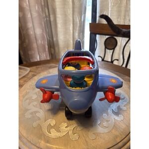 Little People Blue Airplane With 4 Figures